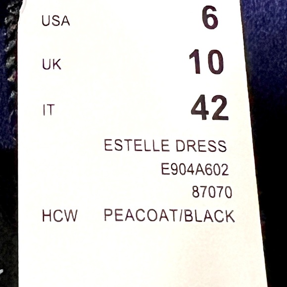 Ellie Tahari cocktail / Career dress navy blue size 6. Brand new with tag - Picture 11 of 12